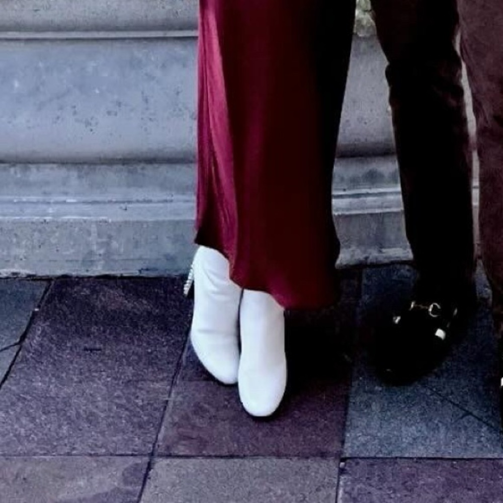 Christian Louboutin white heel booties, 37 - Picture 9 of 10
